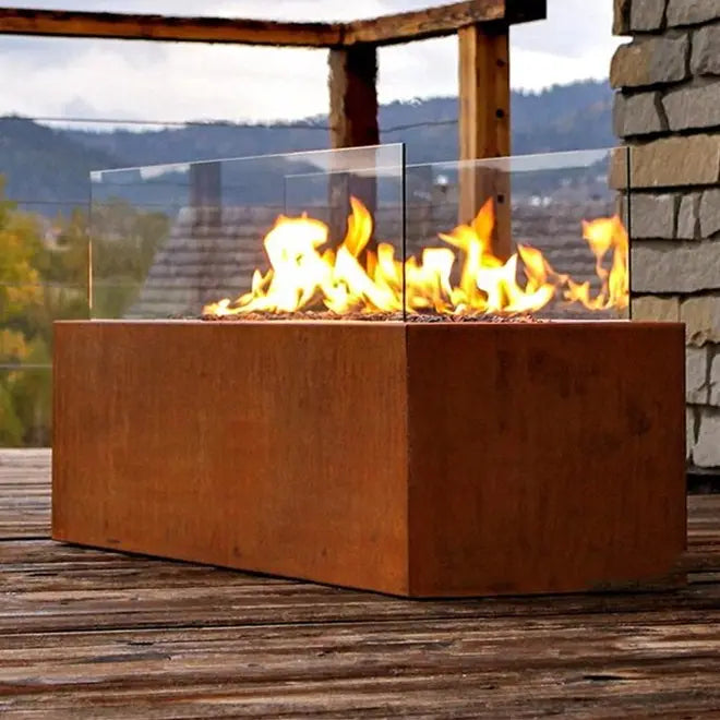 Modern Outdoor Gas Propane Firepit Table