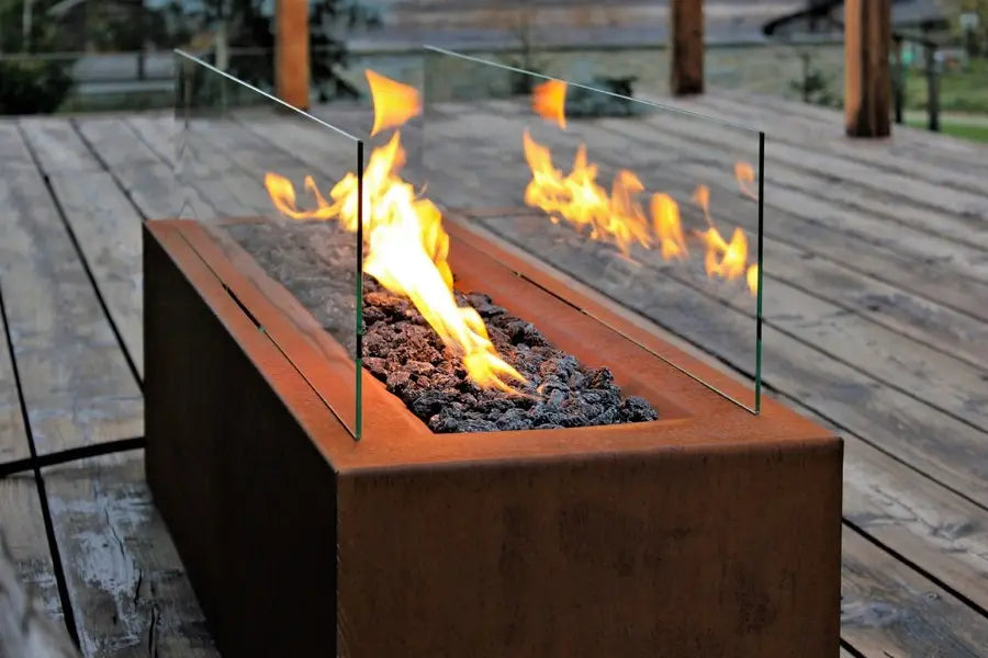 Modern Outdoor Gas Propane Firepit Table